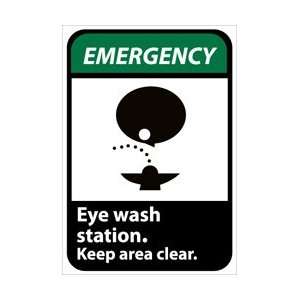 EGA4P   Emergency, Eye Wash Station Keep Area Clear , 10 X 7 
