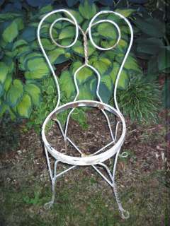 ICE CREAM STORE SHOP PARLOR PATIO CHAIRS WROUGHT IRON GARDEN FLOWER 