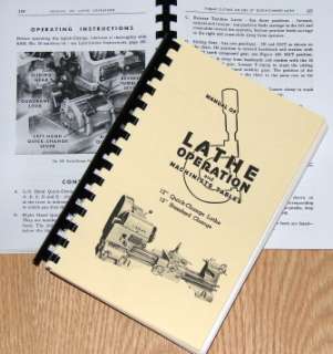Atlas Craftsman Manual of Lathe Operation 12 Knob  