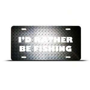  Rather Be Fishing Diamondback Airbrushed License Plate 