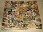 Hawaiian Theme Vintage Look Padded Fabric Wall Hanging 18 x 21 EUC 