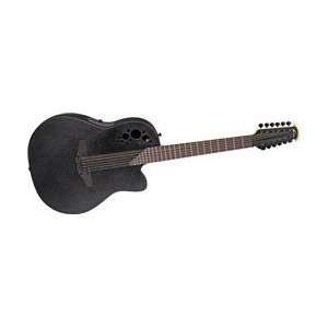  2058TX   12 String Acoustic Elec Guitar   Black Musical Instruments