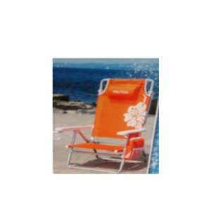  Nautica 5 Position Reclining Folding Beach Chair with Cup 