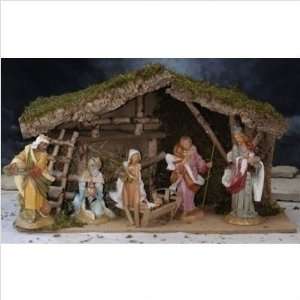  6 Pc Set With Italian Stable For 12 Fontanini Nativity 