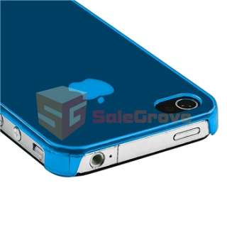 For iPhone 4 G S 4GS Sprint Verizon AT&T Blue +Blue Hard Slim Coat 
