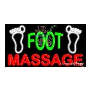 Foot Massage Neon Sign 20 Tall x 37 Wide x 3 Deep