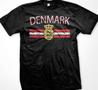  Denmark Royal Crest International Soccer T Shirt, Danish 