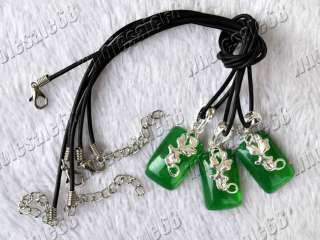 FREE 30pcs square imitate jade pendant cord necklace  