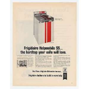  1968 Frigidaire Helpmobile SS Portable Dishwasher Print Ad 