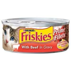 Friskies Prime Filets with Beef in Gravy Cat Food 5.5 oz  