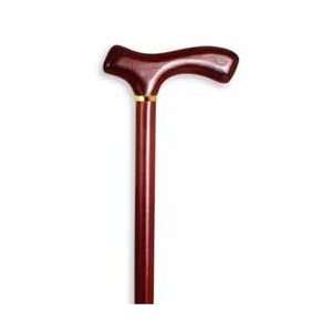  Wood Cane With Fritz Handle and Collar Rosewood Stain 