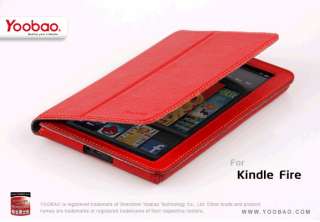  Case Stand Folio Cover For e Kindle Fire 7 Red BK  