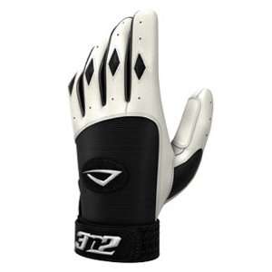  3N2 Spandex Lycra Batting Gloves Black/White BLACK/WHITE 