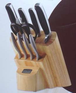 Chicago Cultery Onyx Forged 10 Pc Knife Set & Block NEW  