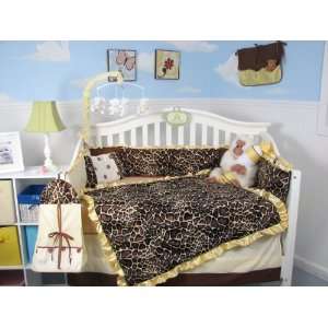  SoHo Golden Giraffe Minky Baby Crib Nursery Bedding Set 13 
