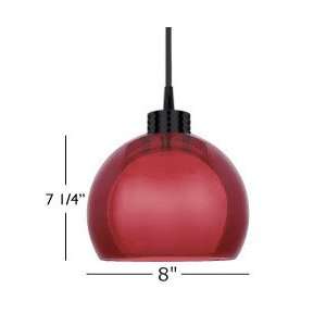   G403 Rd   Red Line Voltage Pendant Globe Glass Shade
