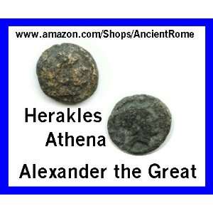  ALEXANDER THE GREAT. HERAKLES LION SKIN HEAD DRESS. ATHENA 