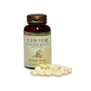  GNC Herbal Plus Ginger Root, 550mg, Capsules, 100 ea 