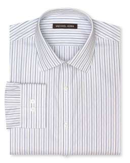 Michael Kors White and Blue Stripe Dress Shirt   Dress Shirts 