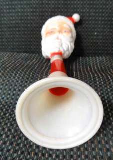 vintage SANTA CHRISTMAS TOY HORN plastic rubber WORKS  