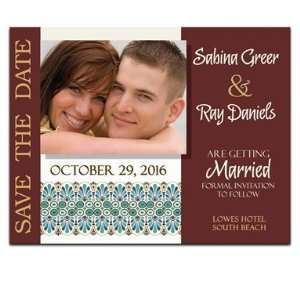    100 Save the Date Cards   Greek Teal Green Freeze