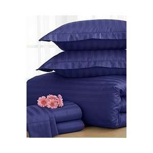 Charter Club Bedding, Damask Stripe 500 TC Thread Count Navy Harbour 