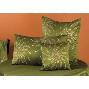   Pinwheel Decorative Throw Pillow 17 Inch Square Green
