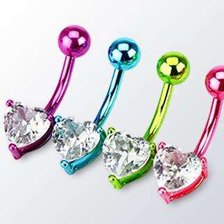   CZ BELLY NAVEL RING PRONG GEM BUTTON PIERCING JEWELRY B526  