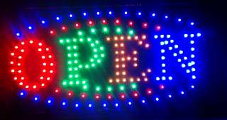 Business MOTION LED OPEN SIGN w.Motion ON/OFF Switch 19x10 #CH 005 