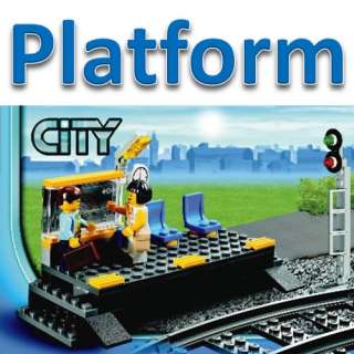 Lego Train City Platform Station Passenger Railway Town Set Signal 