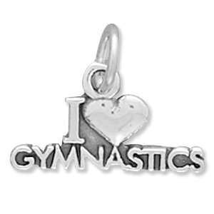  I Love Gymnastics Charm Jewelry