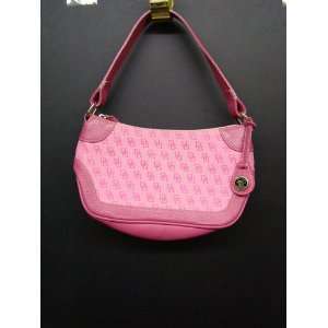  Dooney & Bourke Pink DB with Pink Leather Bottom & Strap 