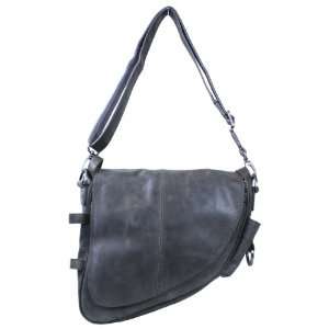  Bella Crystal Triangle Bag, Distressed Leather Gray 