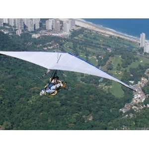 Hang Glider after Taking off from Pedra Bonita, Rio De Janeiro, Brazil 