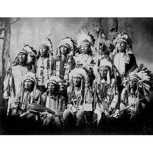  Sioux Chiefs in Traditional Headdresses, ca. 1899 