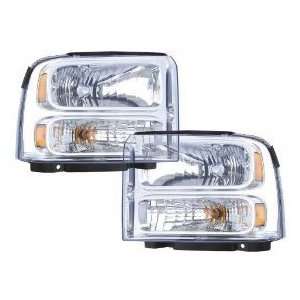   Duty/Excursion Chrome Headlights Headlamps Driver/Passenger Pair New