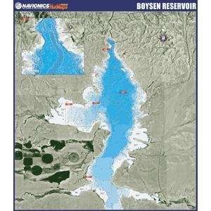  Navionics Paper Map Boysen Reservoir Wyoming Electronics