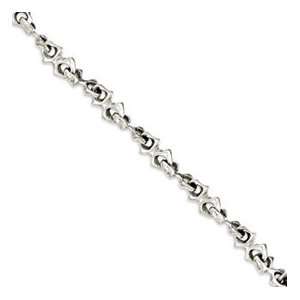   Silver 8.5 Gothic Bracelet   8.5 Inch   Ball and Hook   JewelryWeb