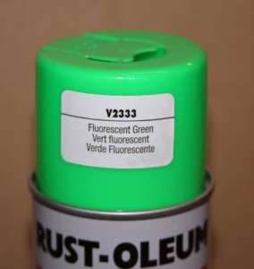 Can Rust Oleum Fluorescent Green Marking Stripe Paint  