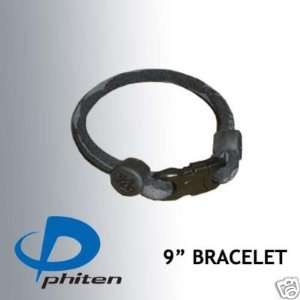  Phiten Custom X30 Titanium Bracelet 9 Black/Gray Sports 