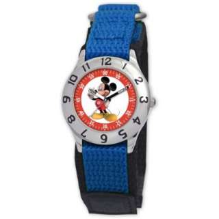 Disney Kids D001S501 Mickey Mouse Time Teacher Blue Velcro Watch 