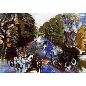 Hand Made Oil Reproduction   Raoul Dufy   32 x 22 inches   In the Bois 