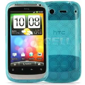     BLUE SILICONE RUBBER GEL SKIN CASE FOR HTC DESIRE S Electronics
