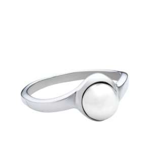  Skagen Denmark Women Jewelry White Agate Ring Size 7 