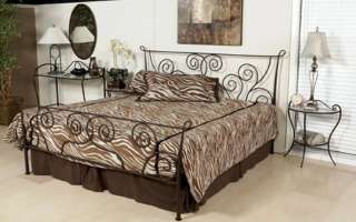 Chintaly metal BED with scroll design QUEEN  
