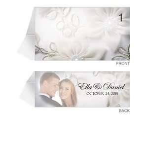  30 Photo Place Cards   Pearl Flower Amore