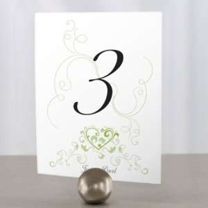 Personalized Heart Filigree Wedding Table Number W1037 06 Quantity of 