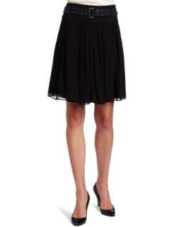  Vince Camuto Womens Double Belted Chiffon Skirt Clothing