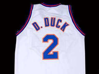 DAFFY DUCK TUNE SQUAD JERSEY WHITE TOON ANY SIZE  