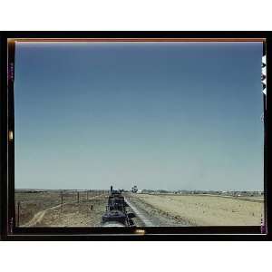  Photo Westbound freight train stopping for water, Melrose 